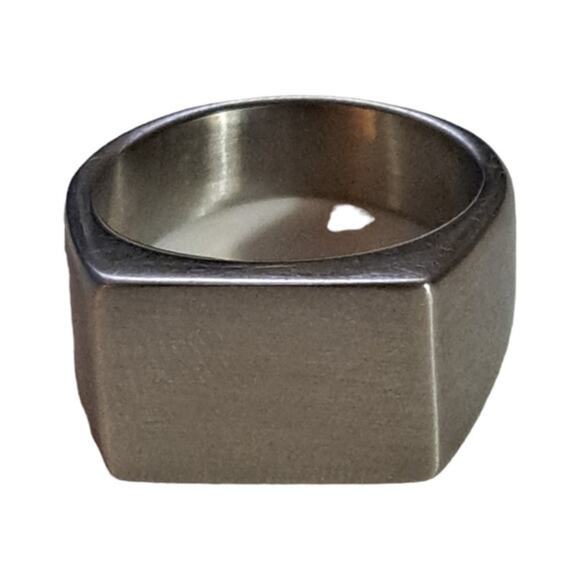 New stainless steel ring with a flat surface 13 - Picture 3 of 6
